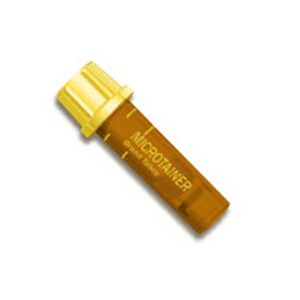 Tube Capillary Microgard 400-600ul 8mm Cl Actvtr/SSrm Sprtr Gold/Amber 50/Bx, 4 BX/CA